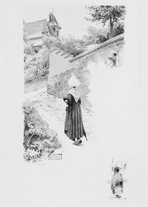 O criado Felicite, ilustração de "Um coração simples", de Gustave Flaubert (1821-1880), publicado em 1894, gravado por Eugene André Champollion (1848-1901) Paris, Editora de Livreiros A. Ferroud (b